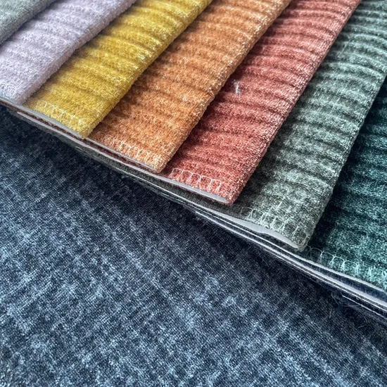 Tissu de tapisserie d'ameublement matériel de Sofa de tissu de meubles tissé par Chenille douce superbe de rayure