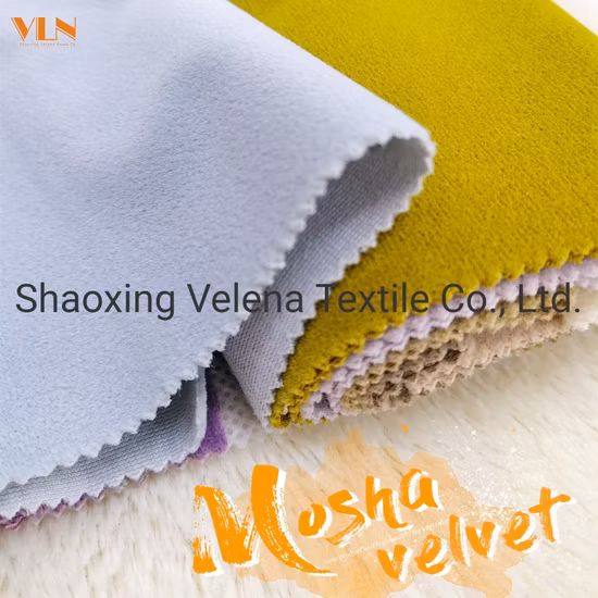 Nouveauté 100% Polyester Mosha velours Super doux uni teint Textile de maison meubles d'ameublement canapé rideau tissu