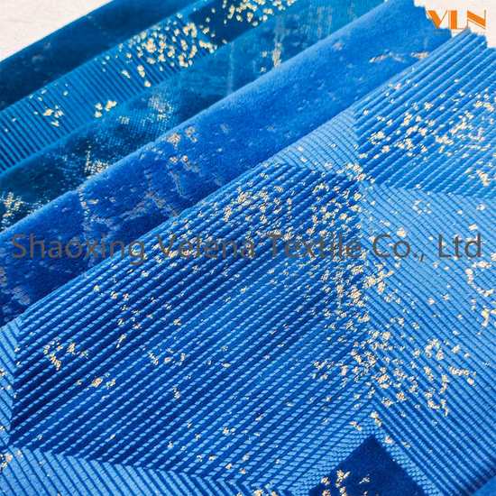 Nouveau textile de maison Holland Velvet Teinture avec feuille et colle Emboss Meubles d'ameublement Canapé Rideau Tissu Afrique Style Chine Usine